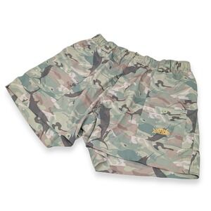 AFTCO The Original Fishing Shorts Mens 38 6.5 Inseam Green Camo Outdoors Utility
